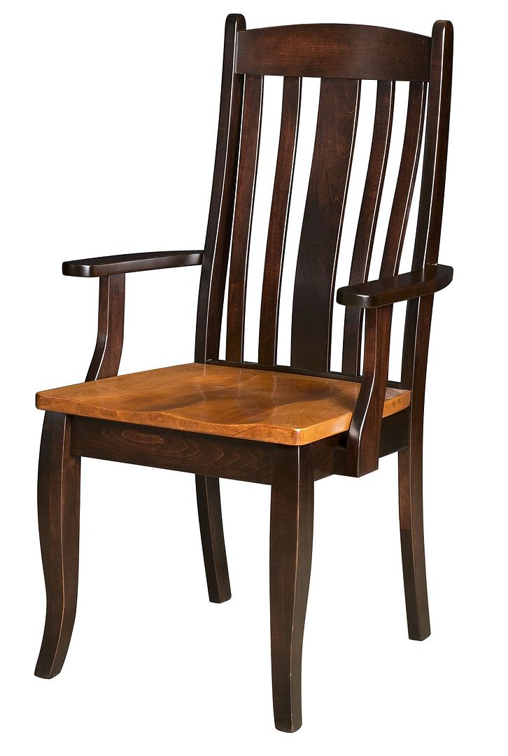 Amish Round Dining Table Chairs Set Solid Wood Leg 2Tone Modern
